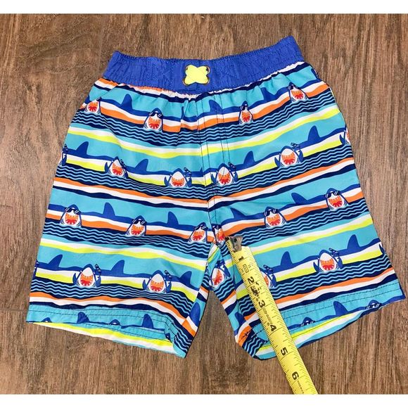 Toddler Boys Quad Seven of 2 Piece Swim Set 3T Swim Trunks and Rash Guard - Picture 3 of 12